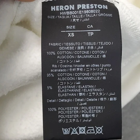 Heron Preston Oversized Hoodie Unisex Multi Graphic‎ Print Fleece Lined Pocket